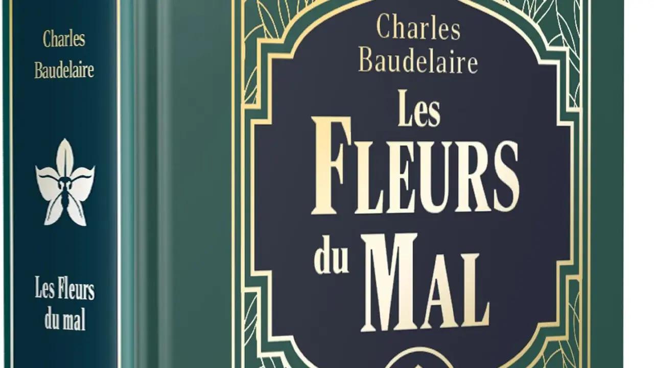 Couverture de "Les Fleurs du Mal" de Baudelaire. Une édition qui mérite un avis positif pour sa présentation élégante.