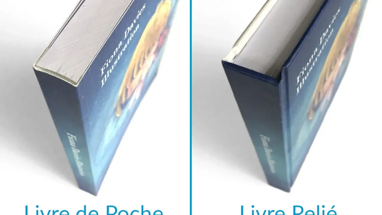 Le côté d'un livre, appelé la tranche, est visible sur ces deux livres : un livre de poche et un livre relié.
