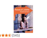 Couverture du livre "Roméo et Juliette" de Shakespeare. Une jeune femme aux ailes d'ange regarde vers le ciel, évoquant quelle est l'histoire de Roméo et Juliette.