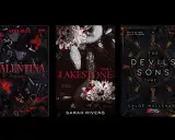 Trois couvertures de livres sombres : "Valentina", "Lakestone" avec un serpent, et "The Devil's Sons".