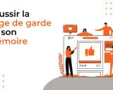 Illustration pour réussir la page de garde de son mémoire master, avec des personnages interagissant avec une interface web.