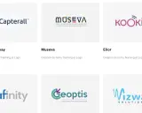Logos de "Capterall", "Museva", "Kookiz", "Dafinity", "Geoptis" et "Wizway". Le nom d'aventurier imaginaire "Kookiz" est particulièrement intriguant.