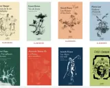 Couvertures de livres classiques de l'édition Calmann Lévy : Murger, Renan, Proust, Loti, Hugo, Dumas fils, France, Baudelaire.