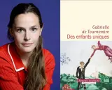 Gabrielle de Tournemire, lauréate du prix du premier roman, et la couverture de son livre "Des enfants uniques".