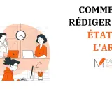 Des étudiants travaillent sur leurs ordinateurs, apprenant comment rédiger un **état de l'art** pour leurs mémoires.