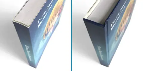 Le côté d'un livre, appelé la tranche, est visible sur ces deux livres : un livre de poche et un livre relié.