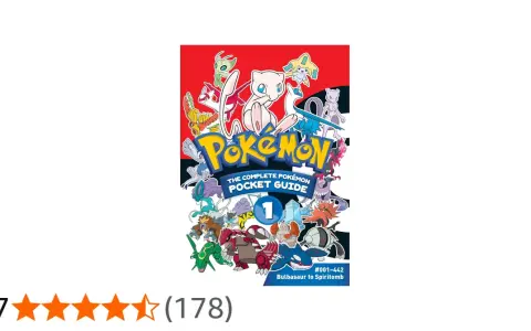 Couverture du guide Pokémon "The Complete Pokémon Pocket Guide 1", éditions Pocket Manuscrit, avec de nombreux Pokémon.