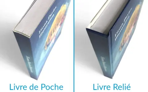 Le côté d'un livre, appelé la tranche, est visible sur ces deux livres : un livre de poche et un livre relié.