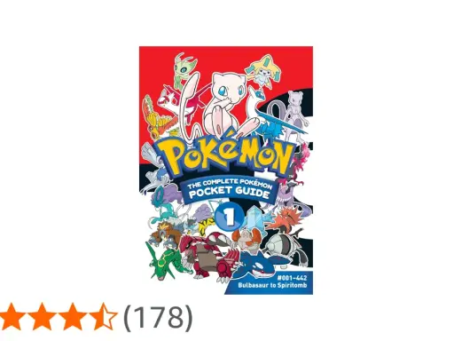 Couverture du guide Pokémon "The Complete Pokémon Pocket Guide 1", éditions Pocket Manuscrit, avec de nombreux Pokémon.
