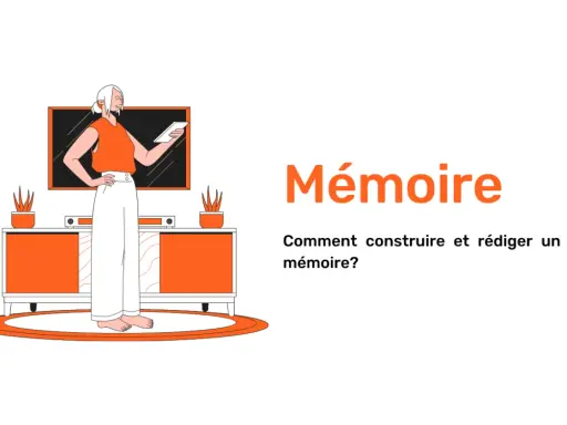 Une femme réfléchit à son plan mémoire, assise devant un écran.