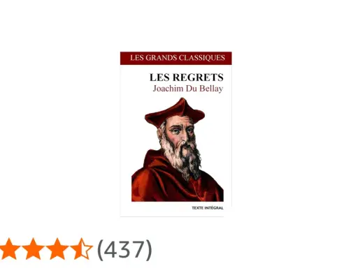 Couverture du livre "Les Regrets" de Joachim Du Bellay, avec un portrait gravé de l'auteur. Idéal pour une analyse de seconde.