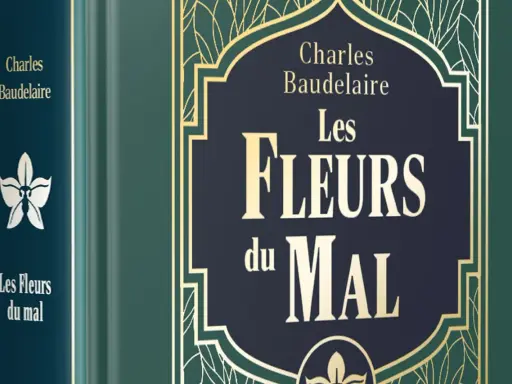 Couverture de "Les Fleurs du Mal" de Baudelaire. Une édition qui mérite un avis positif pour sa présentation élégante.