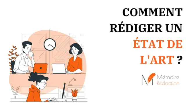 Des étudiants travaillent sur leurs ordinateurs, apprenant comment rédiger un **état de l'art** pour leurs mémoires.