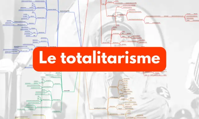 Carte mentale sur les régimes totalitaires, utile pour une dissertation de terminale. Elle détaille les caractéristiques et exemples.