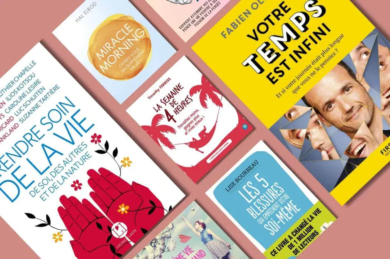 Une s&eacute;lection de livres de d&eacute;veloppement personnel, dont 