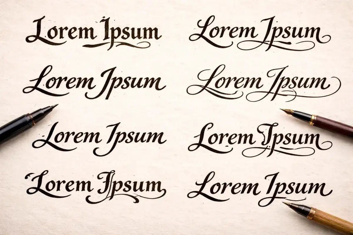 Diff&eacute;rentes polices calligraphiques 